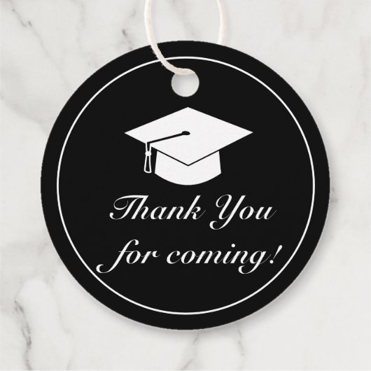 Moderner Minimalistischer Schwarzer Abschluss Viel Geschenkanhänger (Rückseite)