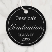 Moderner Minimalistischer Schwarzer Abschluss Viel Geschenkanhänger (Vorderseite)