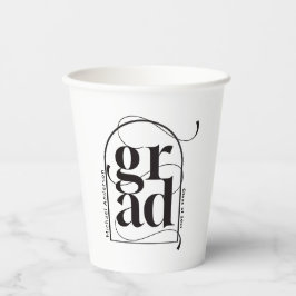 Moderner Minimalistischer Schwarzer Bogen, feiner Pappbecher