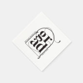 Moderner Minimalistischer Schwarzer Bogen, feiner Serviette (Ecke)