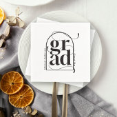 Moderner Minimalistischer Schwarzer Bogen, feiner  Serviette