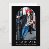 Moderner Minimalistischer Schwarzer Foto Arch Absc Ankündigung (Vorne/Hinten)