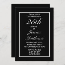 Moderner Minimalistischer Schwarzer Geburtstag