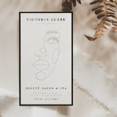 Moderner Minimalistischer Schwarzer Salon & Wellne Visitenkarte