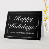 Moderner Minimalistischer Schwarzer Urlaub Karte (Gelbe Blume)