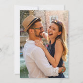 Moderner Minimalistischer Script-Lavendel | Foto z Save The Date (Rückseite)