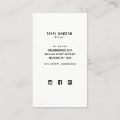 Moderner Minimalistischer Seashell Strip Visitenkarte (Rückseite)