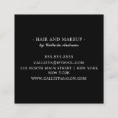 Moderner Minimalistischer Silver Glitzer Einfaches Quadratische Visitenkarte (Rückseite)