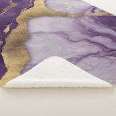 Moderner Minimalistischer skandinavischer Lila Mar Sherpadecke (3/4)