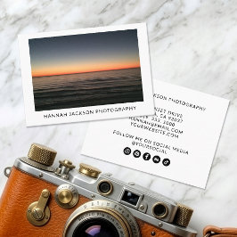 Moderner minimalistischer Social Media-Fotograf  Visitenkarte