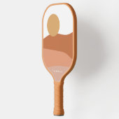 Moderner Minimalistischer Sonnenaufgang und Sonnen Pickleball Schläger (Links)