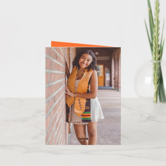 Moderner Minimalistischer Split Square Foto Abschl Dankeskarte (Rückseite)