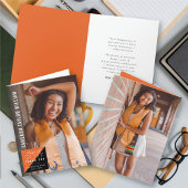 Moderner Minimalistischer Split Square Foto Abschl Dankeskarte