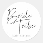 Moderner minimalistischer Stamm Runder Aufkleber (Vorderseite)