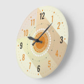 Moderner Minimalistischer Stil für Schlicht Beige Große Wanduhr (Winkel)