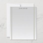 Moderner Minimalistischer Streifen Grau glänzend (Vorderseite)