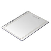 Moderner Minimalistischer Streifen Grau glänzend Notizblock (Linke Seite)