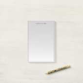 Moderner Minimalistischer Streifen Grau glänzend Post-it Klebezettel (Auf Schreibtisch)