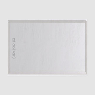 Moderner Minimalistischer Streifen Grau glänzend Seidenpapier