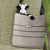 Moderner Minimalistischer Streifen Mit Monogramm T Tasche