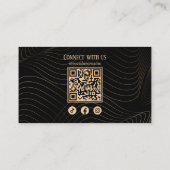 Moderner Minimalistischer Stylist-QR-Code für Pfir Visitenkarte (Rückseite)