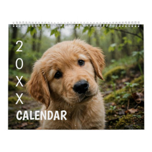 Moderner minimalistischer süßer Hund Kalender