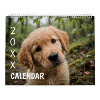 Moderner minimalistischer süßer Hund Kalender