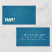 Moderner Minimalistischer Tafel FAHRER beruflich Visitenkarte (Vorne/Hinten)