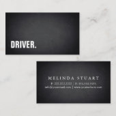 Moderner Minimalistischer Tafel FAHRER beruflich Visitenkarte (Vorne/Hinten)