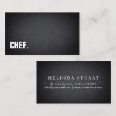 Moderner Minimalistischer Tafel-Koch beruflich Visitenkarte (Vorne/Hinten)