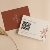 Moderner Minimalistischer Terracotta Boho Wedding RSVP Karte