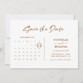 Moderner Minimalistischer Terracotta-Kalender Gere Einladung (Vorderseite)