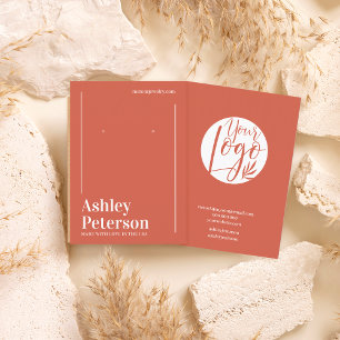 Moderner minimalistischer Terracotta-Schriftart Oh Visitenkarte