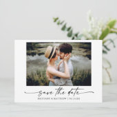 Moderner Minimalistischer Tintenpatronen Foto QR C Save The Date (Stehend Vorderseite)