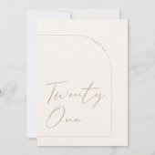 Moderner Minimalistischer Tisch 21 Tischnummer (Rückseite)