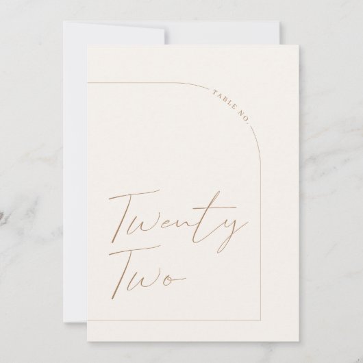 Moderner Minimalistischer Tisch 22 Tischnummern (Vorderseite)