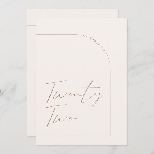 Moderner Minimalistischer Tisch 22 Tischnummern (Vorne/Hinten)