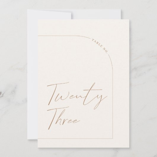 Moderner Minimalistischer Tisch 23 Tischnummern (Vorderseite)