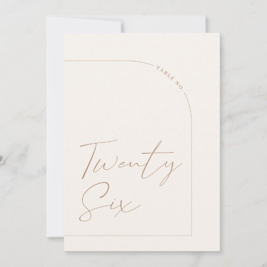 Moderner Minimalistischer Tisch 26 Tischnummern (Vorderseite)