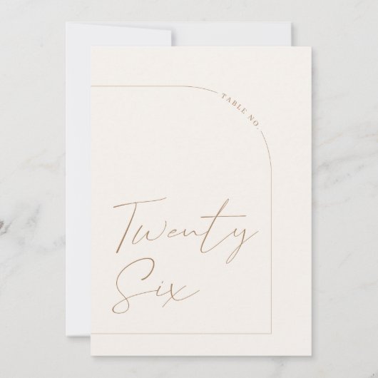 Moderner Minimalistischer Tisch 26 Tischnummern (Rückseite)