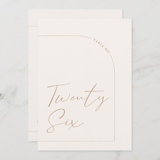 Moderner Minimalistischer Tisch 26 Tischnummern (Vorne/Hinten)
