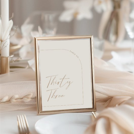 Moderner Minimalistischer Tisch 33 Tischnummern