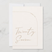 Moderner Minimalistischer Tisch siebenundzwanzig T Einladung (Rückseite)