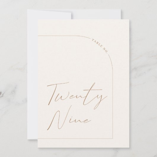Moderner Minimalistischer Tisch Zwanzig Neun Tisch Einladung (Vorderseite)
