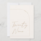 Moderner Minimalistischer Tisch Zwanzig Neun Tisch Einladung (Rückseite)