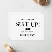 Moderner Minimalistischer Trauzeuge Fragend Vorsch Mitteilungskarte (Vorderseite/Rückseite Beispiel)