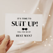 Moderner Minimalistischer Trauzeuge Fragend Vorsch Mitteilungskarte