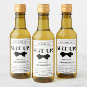 Moderner Minimalistischer Trauzeuge Fragend Vorsch Weinetikett (Flaschen)