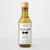 Moderner Minimalistischer Trauzeuge Fragend Vorsch Weinetikett (Vorderseite)