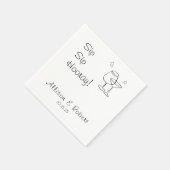 Moderner Minimalistischer trendiger Cocktail Sip H Serviette (Ecke)